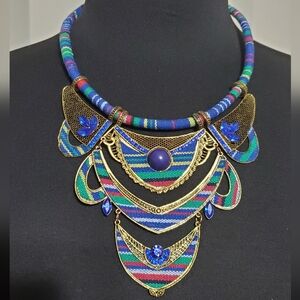 Colorful Blue Necklace Set